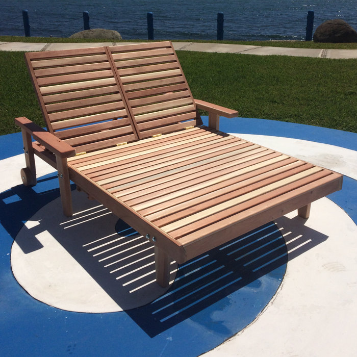 Orren Ellis Varda Outdoor Redwood Chaise Lounge Set of 2 Wayfair